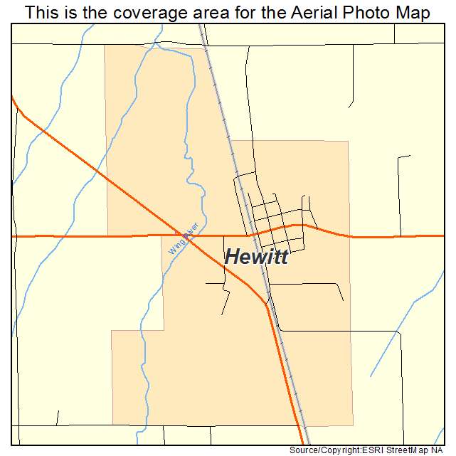 Hewitt, MN location map 