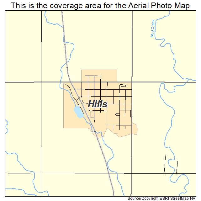 Hills, MN location map 