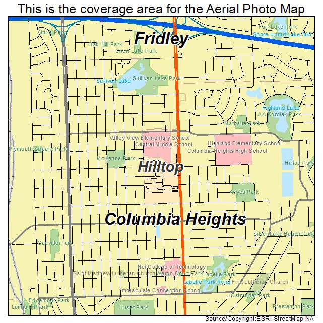 Hilltop, MN location map 
