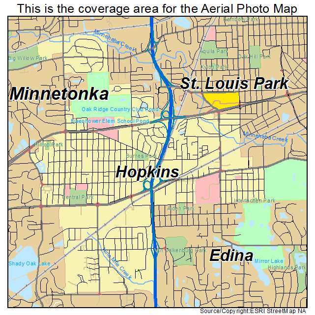 Hopkins, MN location map 