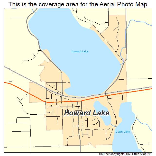 Howard Lake, MN location map 
