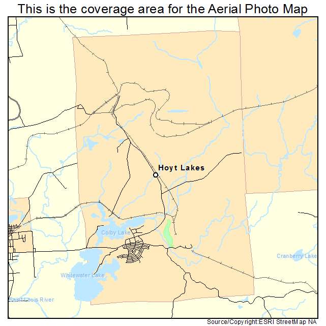 Hoyt Lakes, MN location map 