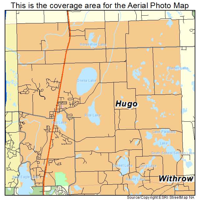 Hugo, MN location map 