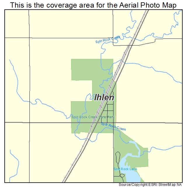Ihlen, MN location map 