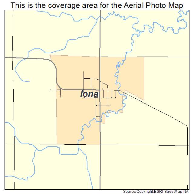 Iona, MN location map 