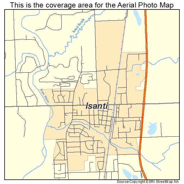 Isanti, MN location map 