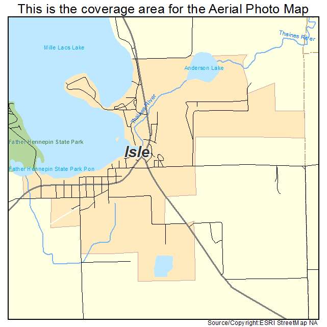 Isle, MN location map 