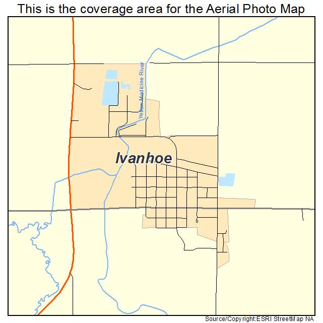 Ivanhoe, MN location map 