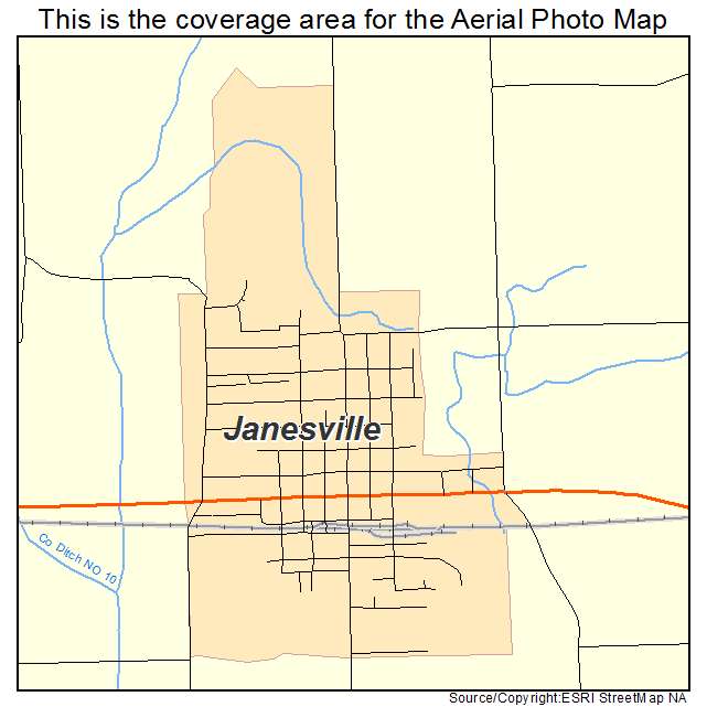 Janesville, MN location map 