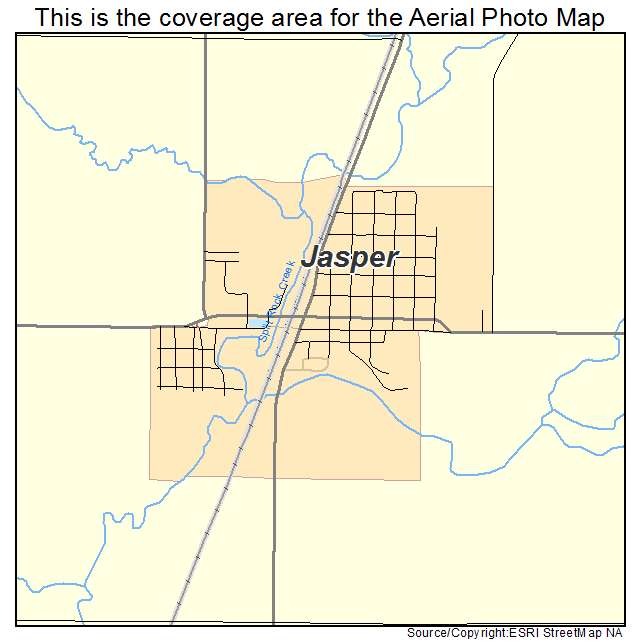 Jasper, MN location map 