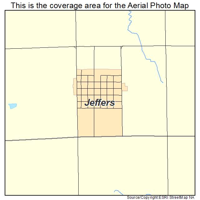 Jeffers, MN location map 
