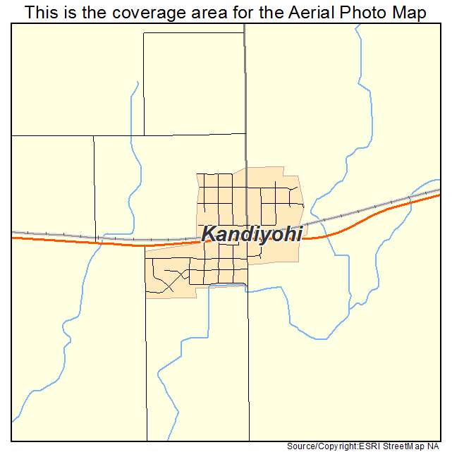 Kandiyohi, MN location map 