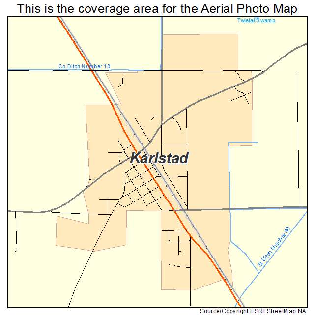 Karlstad, MN location map 
