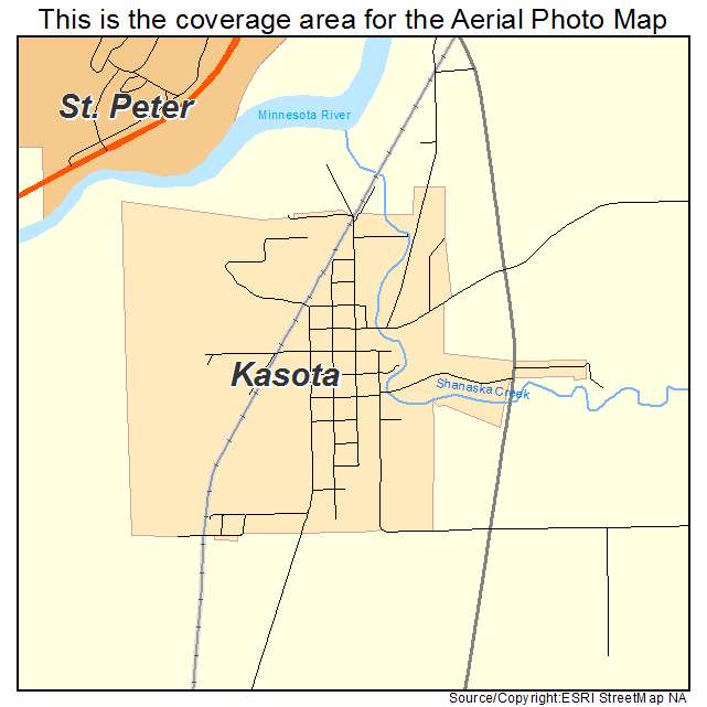 Kasota, MN location map 
