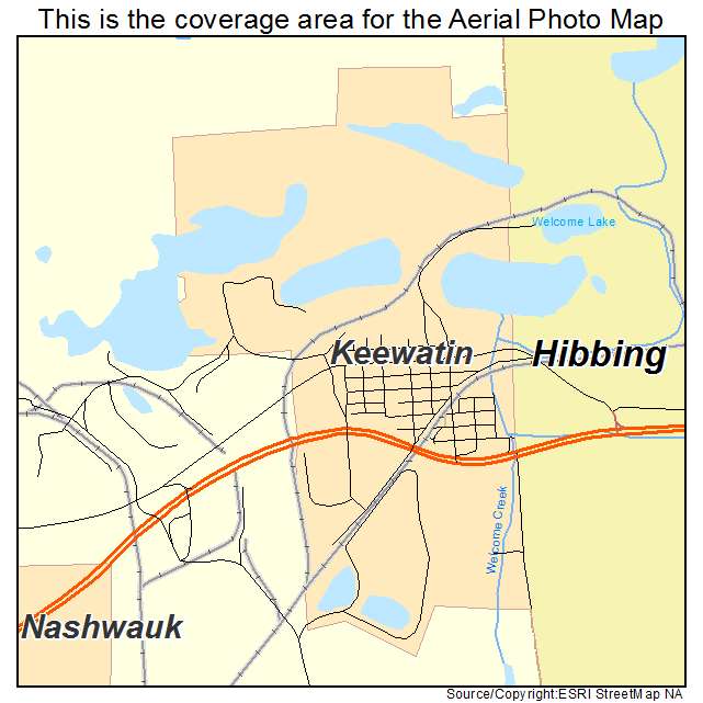 Keewatin, MN location map 