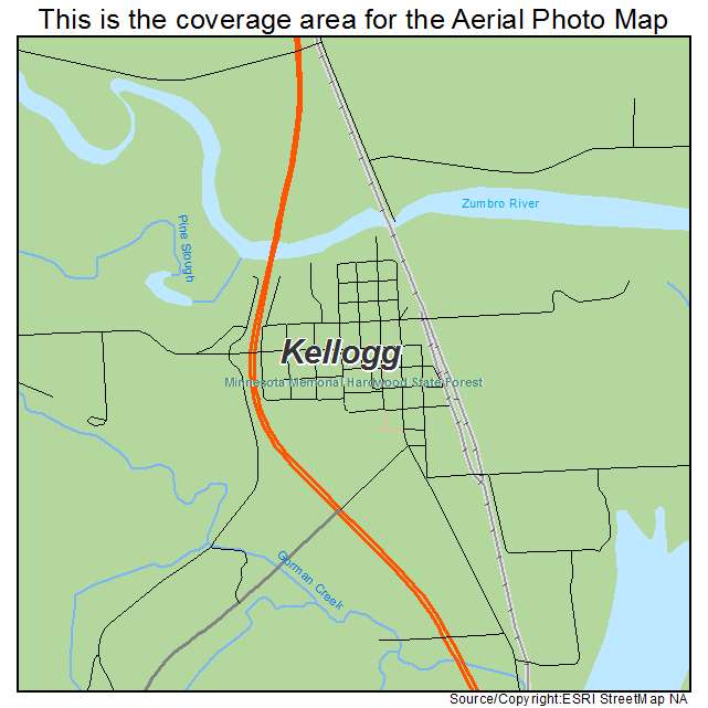 Kellogg, MN location map 