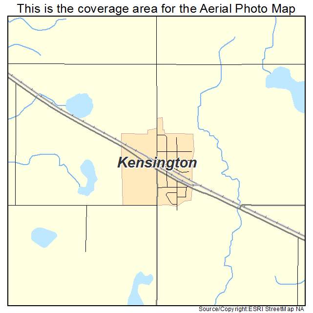 Kensington, MN location map 