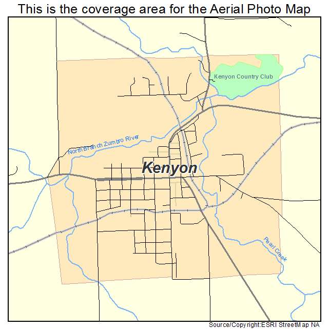 Kenyon, MN location map 