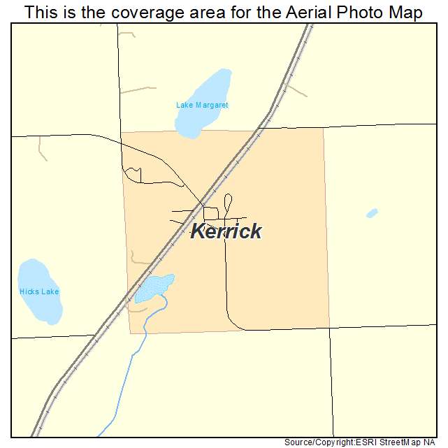 Kerrick, MN location map 