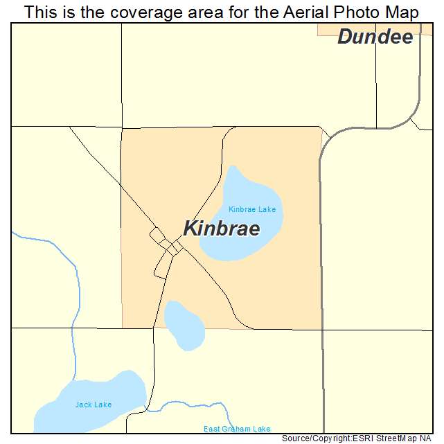 Kinbrae, MN location map 