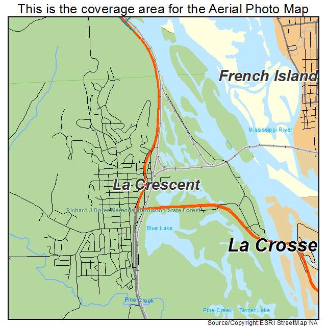 La Crescent, MN location map 