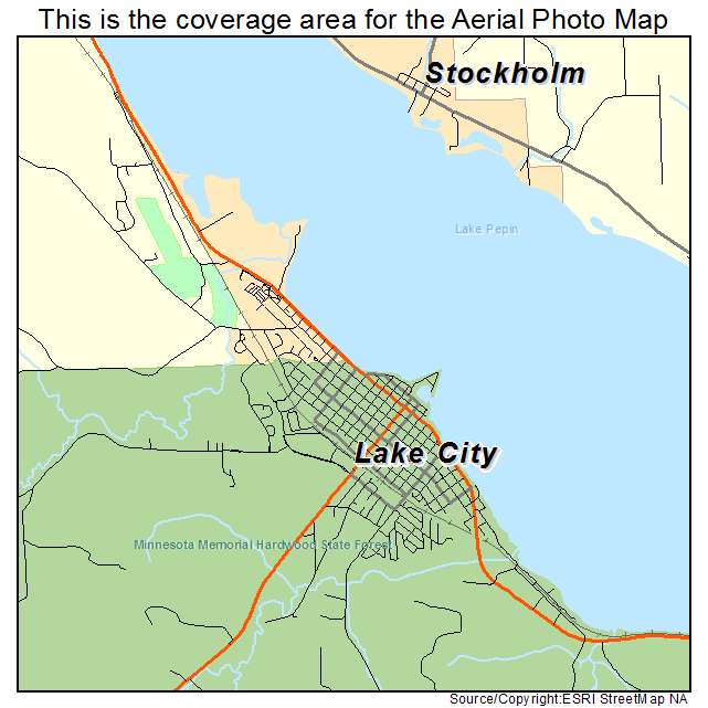 Lake City, MN location map 