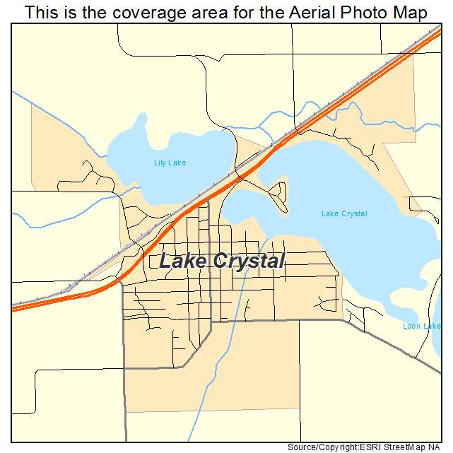 Lake Crystal, MN location map 