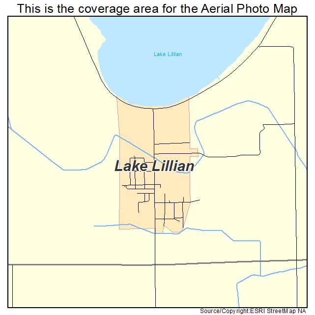 Lake Lillian, MN location map 