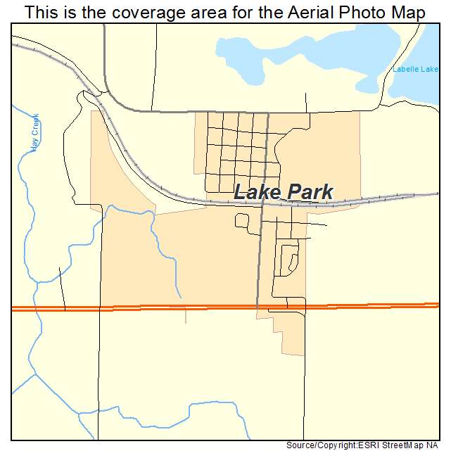 Lake Park, MN location map 