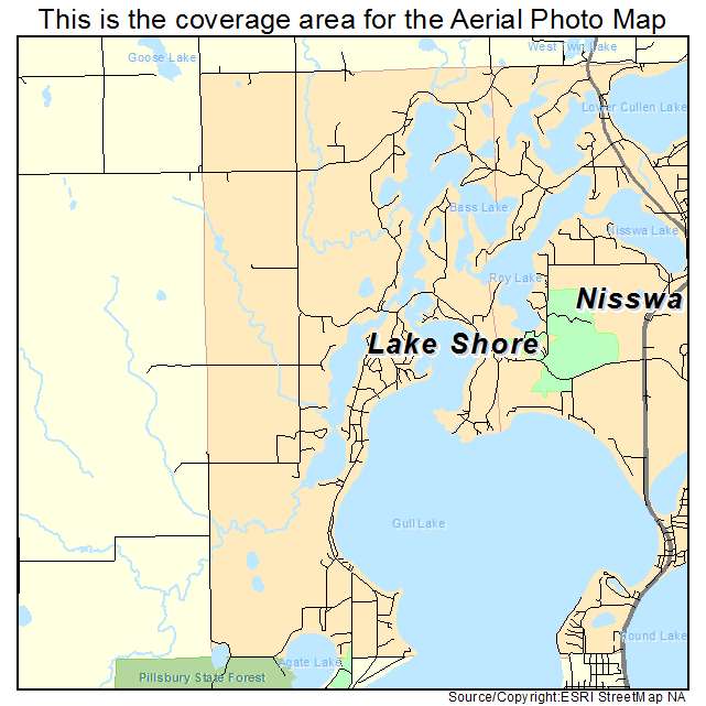 Lake Shore, MN location map 