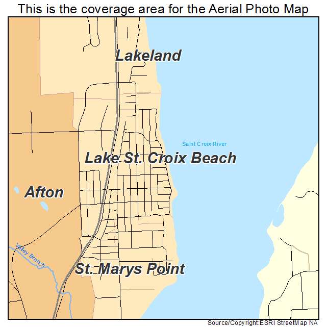 Lake St Croix Beach, MN location map 