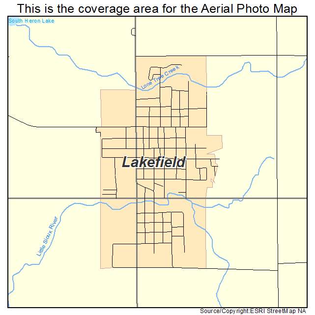 Lakefield, MN location map 