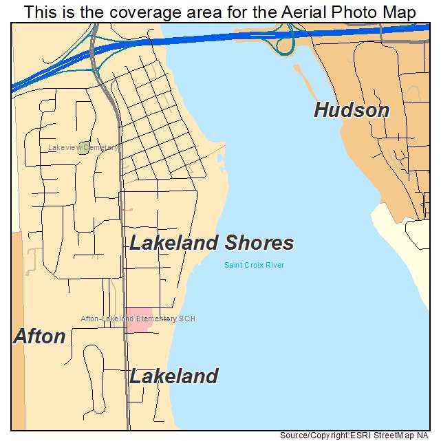 Lakeland Shores, MN location map 