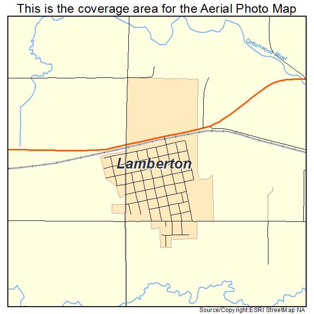 Lamberton, MN location map 