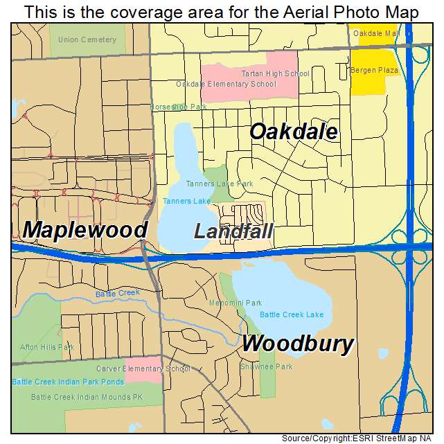 Landfall, MN location map 