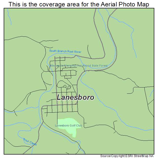 Lanesboro, MN location map 