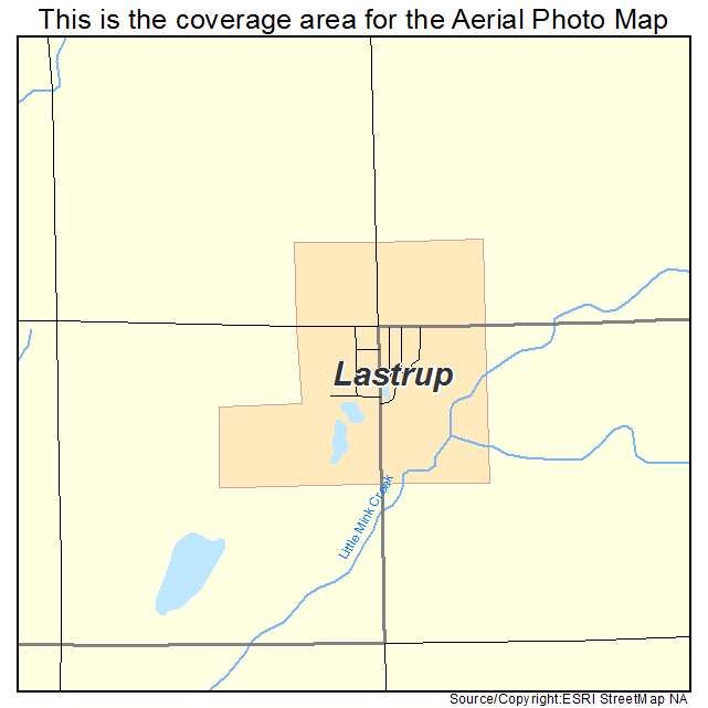 Lastrup, MN location map 