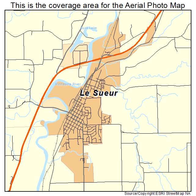 Le Sueur, MN location map 