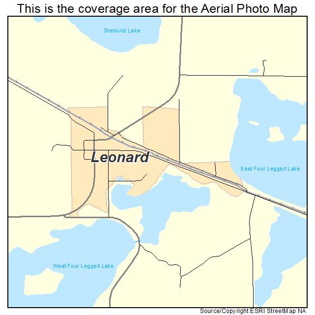 Leonard, MN location map 