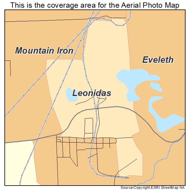 Leonidas, MN location map 