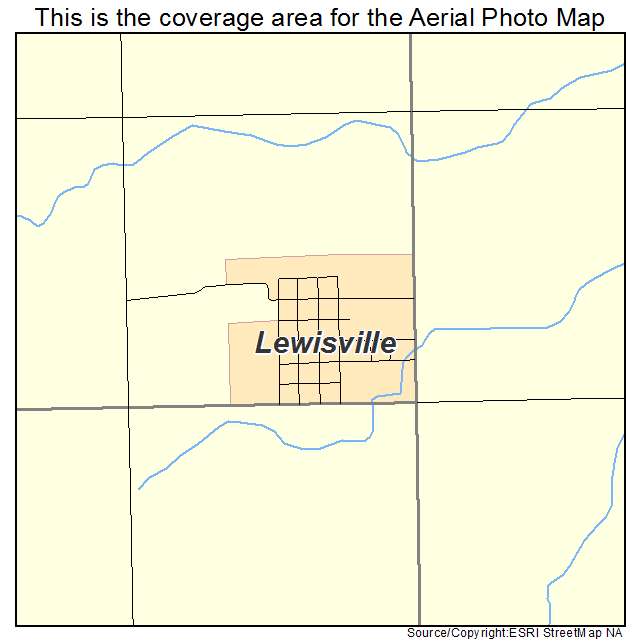 Lewisville, MN location map 