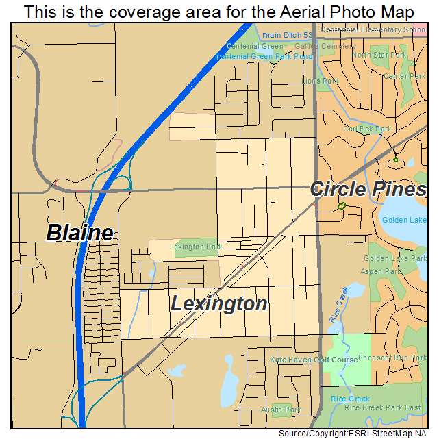 Lexington, MN location map 