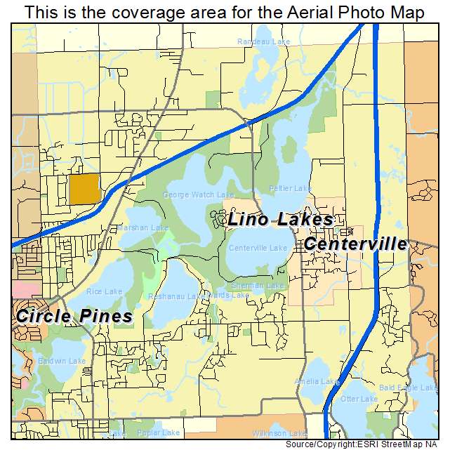 Lino Lakes, MN location map 