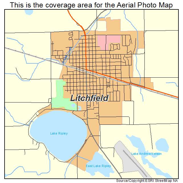 Litchfield, MN location map 