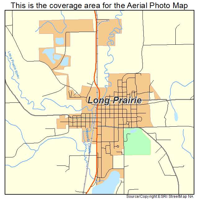 Long Prairie, MN location map 