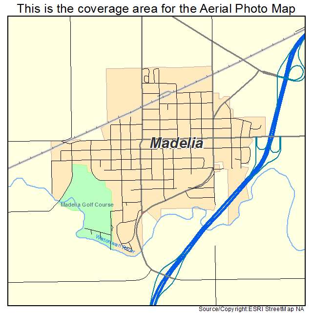 Aerial Photography Map of Madelia, MN Minnesota