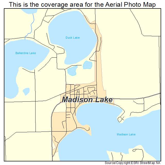 Madison Lake, MN location map 