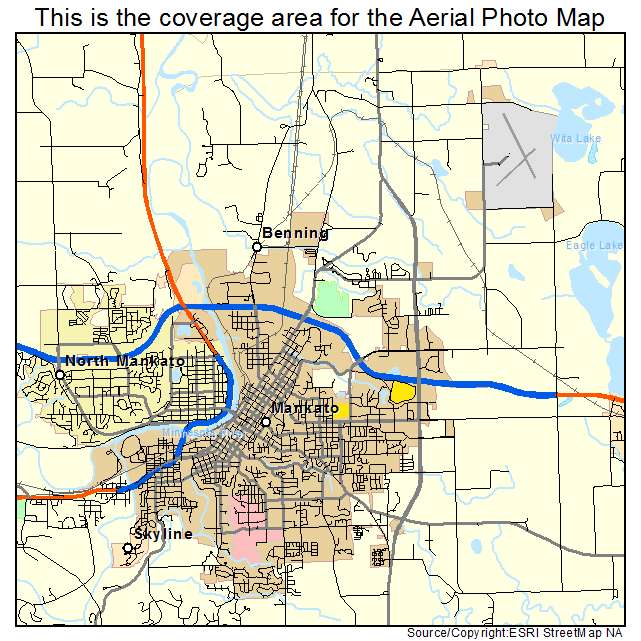 Mankato, MN location map 