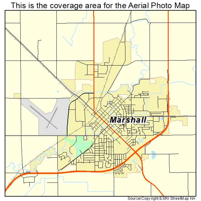 Marshall, MN location map 