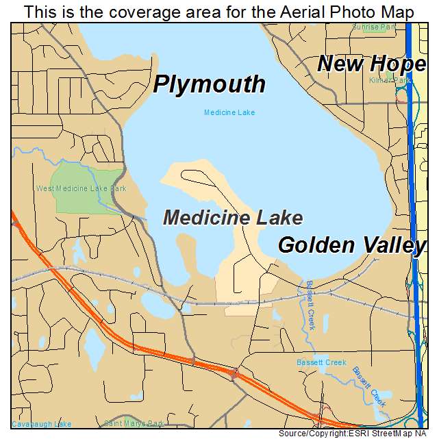 Medicine Lake, MN location map 